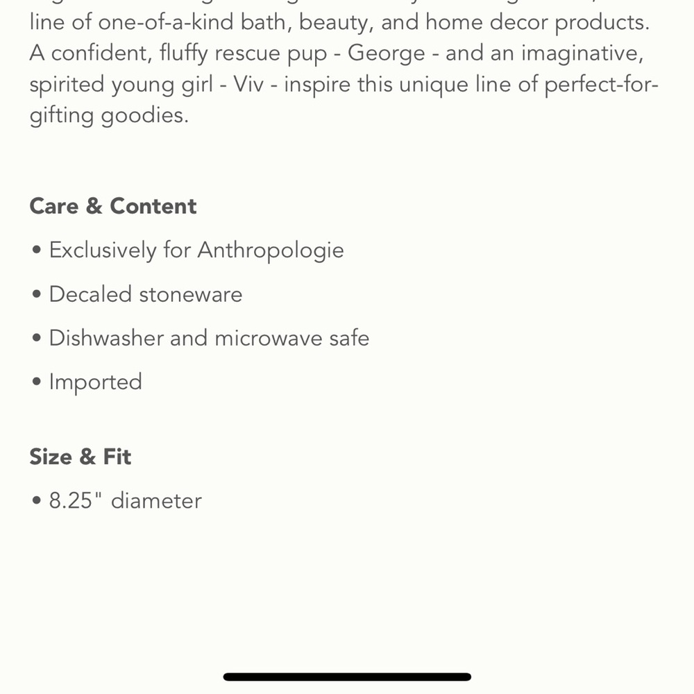 Anthropologie George & Viv Dear Santa Plate NWT - Picture 5 of 5